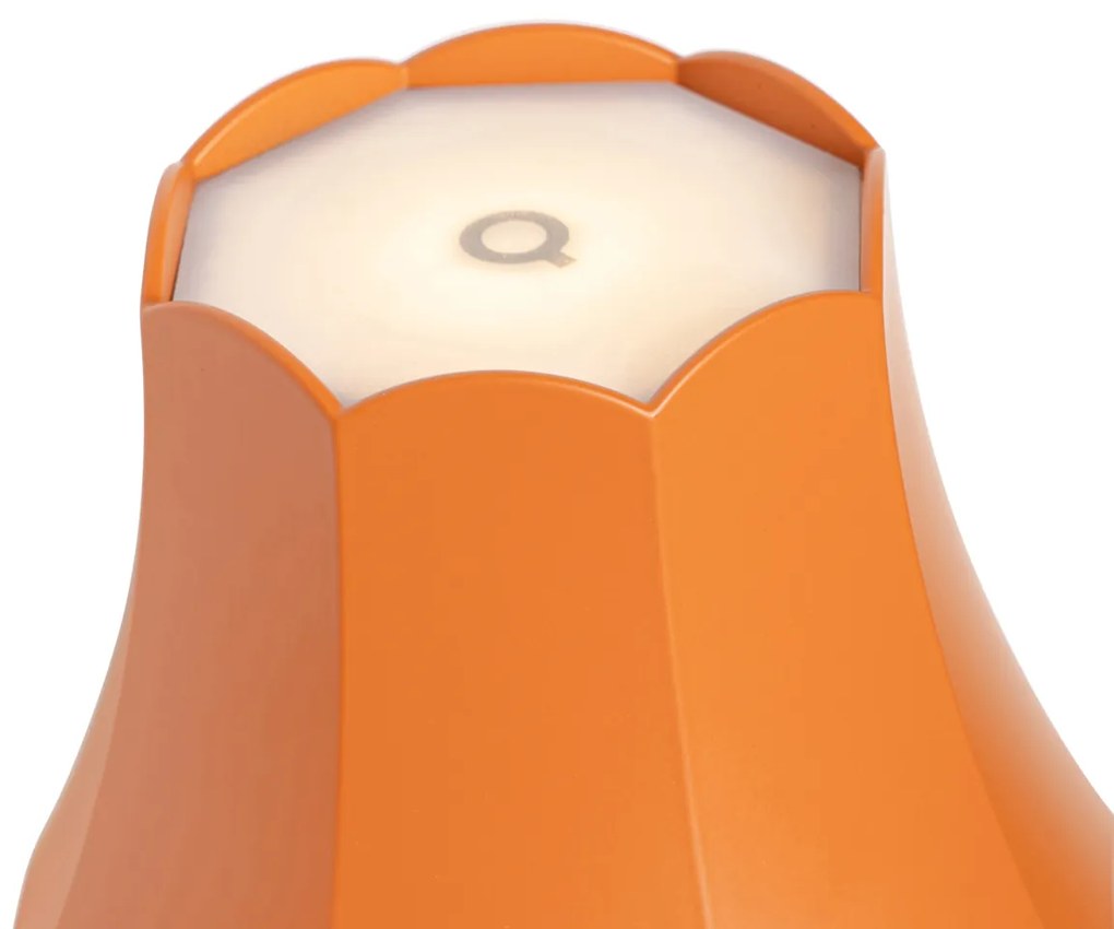 Sada 2 retro stolových lamp oranžových nabíjateľných IP44 - Granny