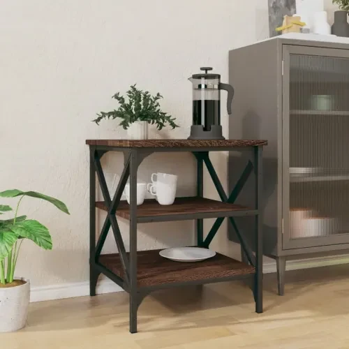 vidaXL Príručný stolík hnedý dub 40x42x50 cm spracované drevo-