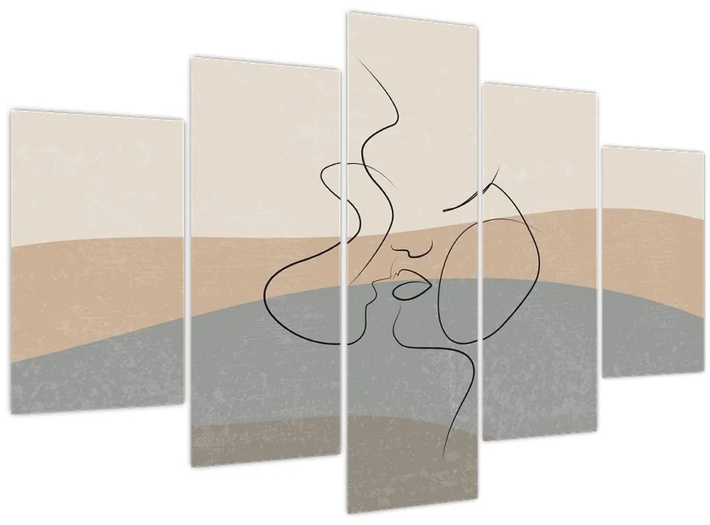 Obraz - Line art bozk (150x105 cm)