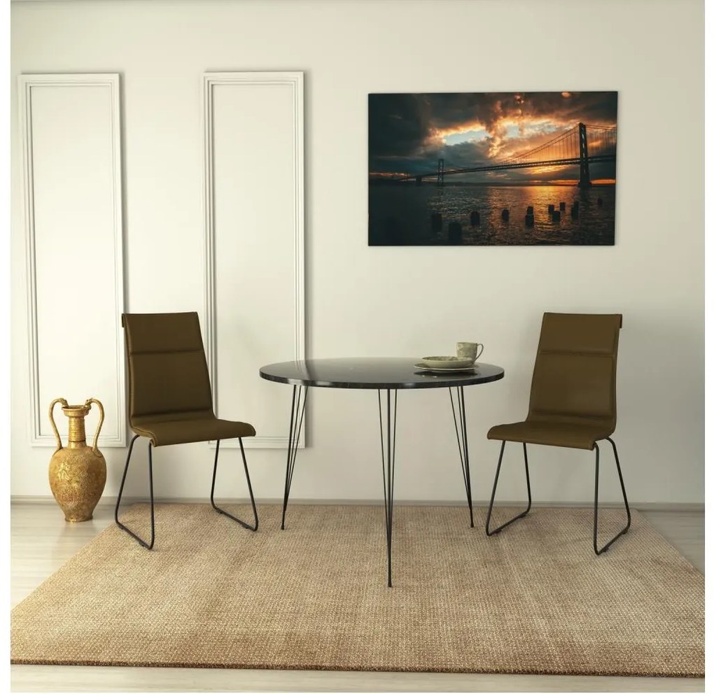 Asir Jedálenský stôl SANDALF 75x90 cm čierna 801CMY2933