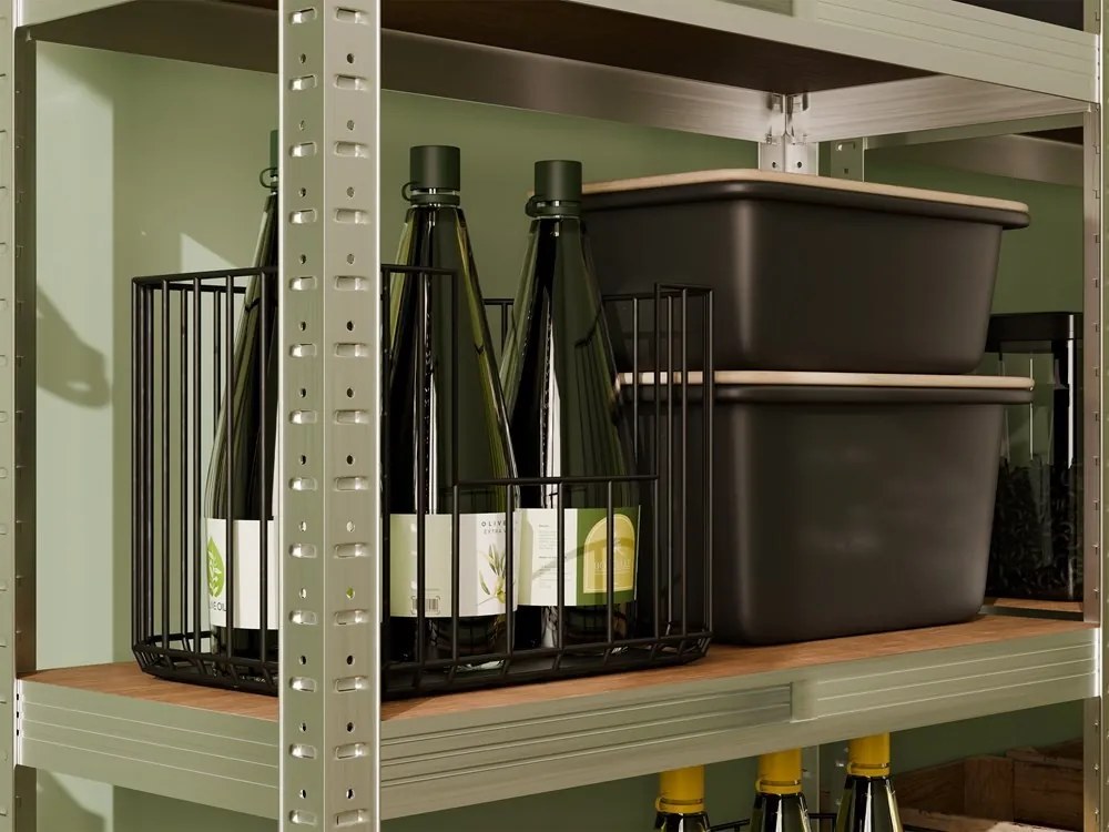 Dielenský regál G7030 strieborný/hnedý