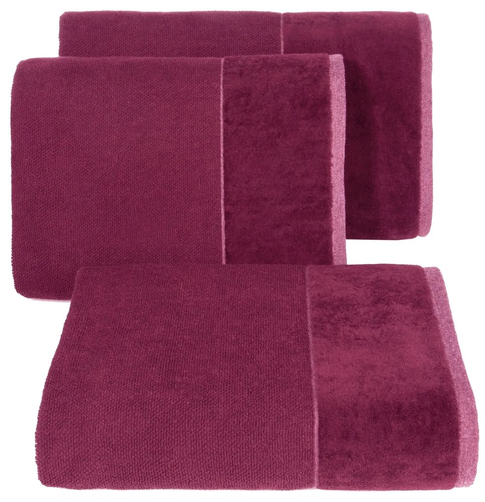 BAVLNENÝ UTERÁK LUCY12 SADA 3KS 70X140 CM AMARANT