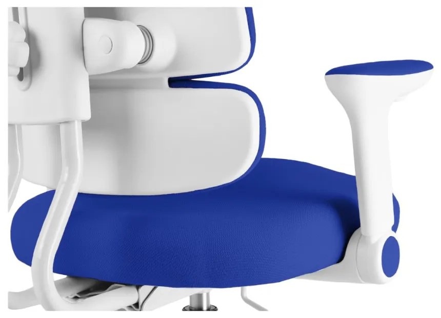 Detská rastúca stolička Neoseat KIDDY THREE — látka, prateľný poťah, tmavo modrá