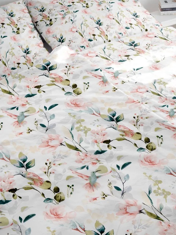 Polášek Bavlnené obliečky RUŽOVÉ KVETY - 140 x 200 cm / 70 x 90 cm