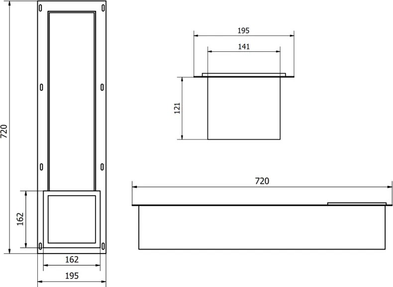 Mexen X-Wall-B, zapustený zásobník na WC papier, medená matná - 19C5