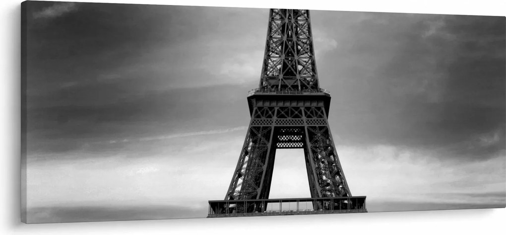 Obraz - Ružové auto v Paríži (120x50 cm)