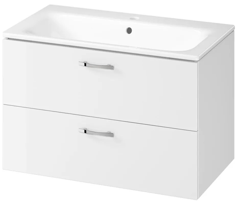 Cersanit S801-538 - Závesná kúpeľňová skrinka s umývadlom NIKO 80x45 cm biela