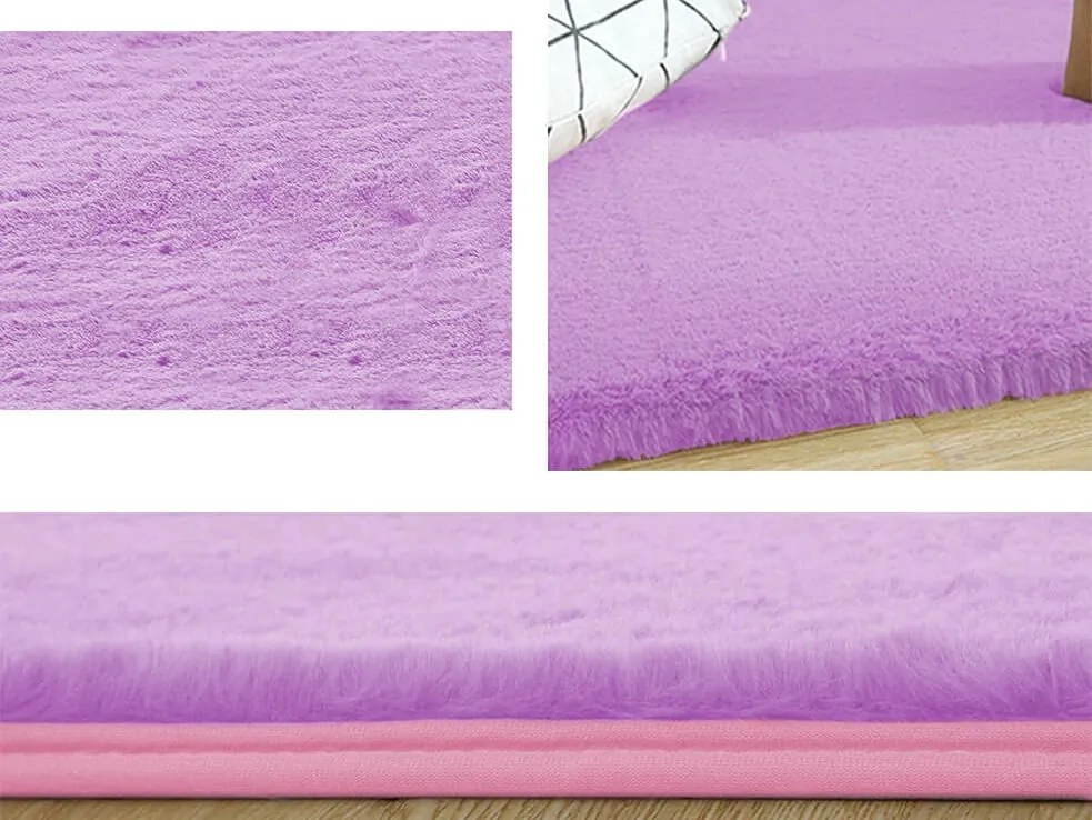 TZ Fialový obdĺžnikový koberec Rabbit Rozmer: 100x150 cm