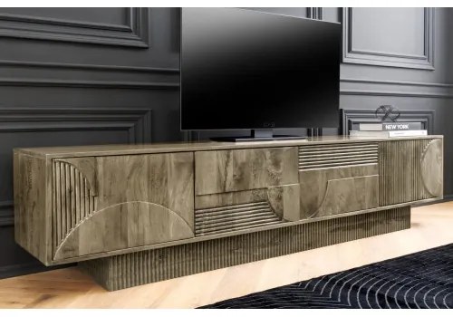 TV-skrinka 46804 Art Deco 200cm Drevo Mango Šedé - Komfort-nábytok