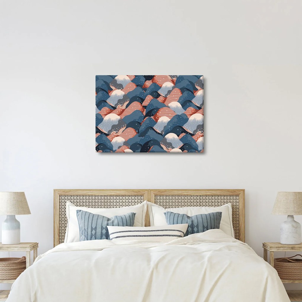 Obraz - Vlny a kopce (70x50 cm)