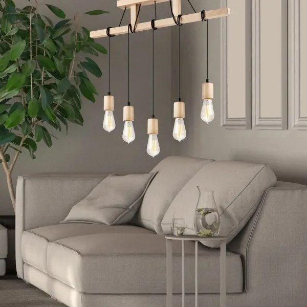 Luster na lanku LEON 5xE27/60W/230V