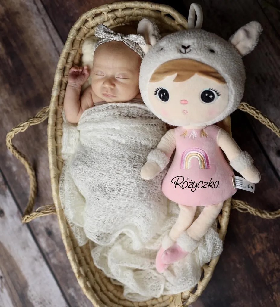 Mojkáčik - Ružová bábika alpaka 48cm