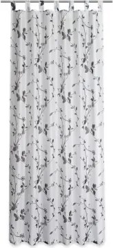 Závěs Roma 140x245 cm, lístky, šedo-biely%