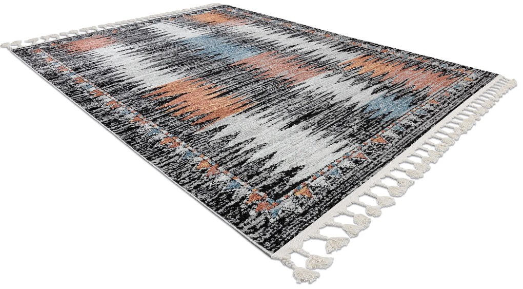 Moderný koberec BELLE BR23A čierno / ružový