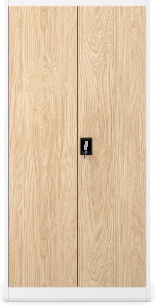 Kancelárska skriňa na dokumenty so 4 policami, biela/dub Sonoma, 900x1850x400 mm: JAN Eco Design