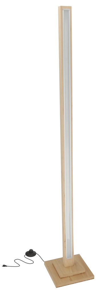 Candellux ALSET Stojacia lampa beech wood + silver 1X8W LED 4000 51-06202