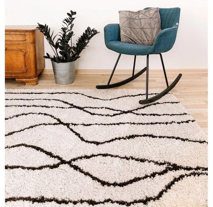 Biely/čierny koberec 120x180 cm Routa – Universal