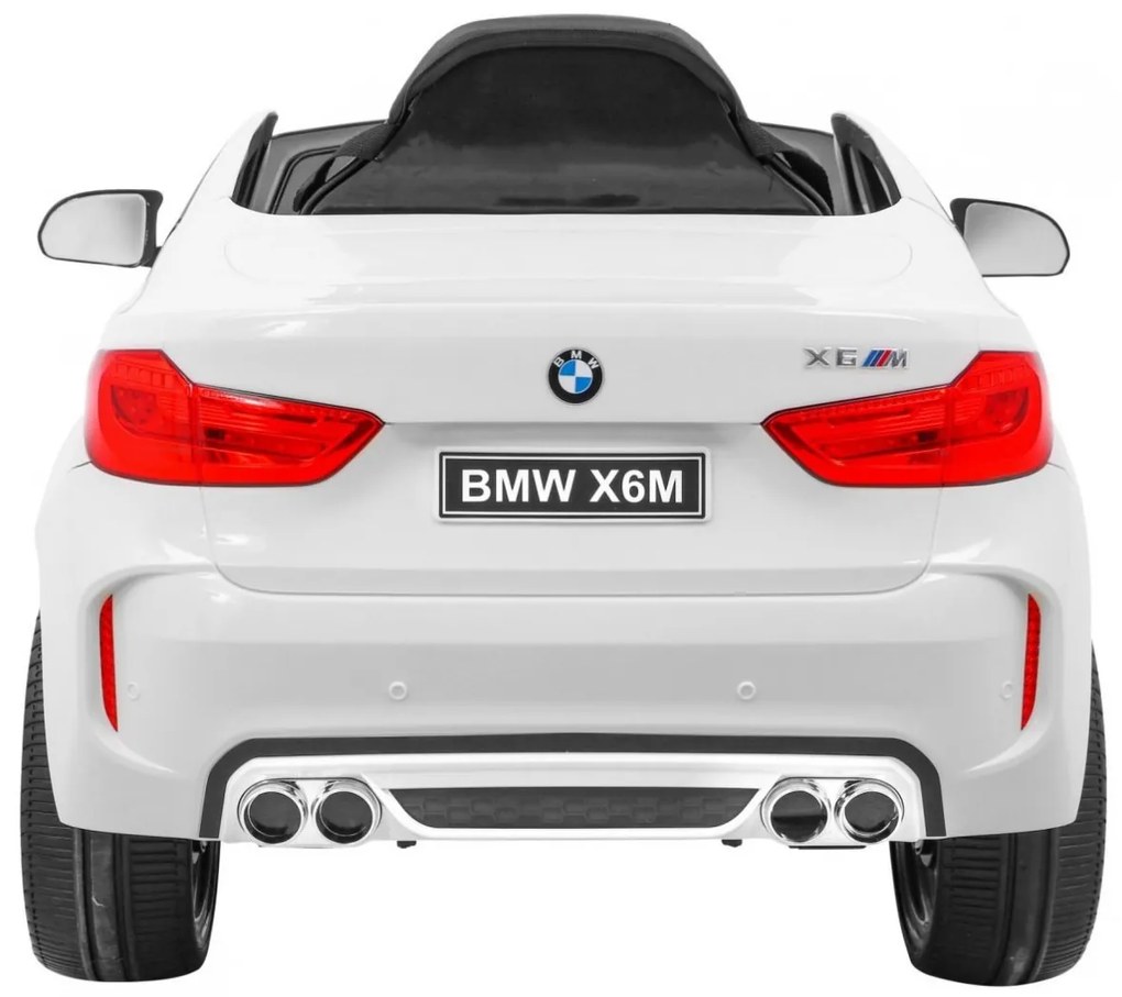 RAMIZ ELEKTRICKÉ AUTÍČKO BMW X6 - NELAKOVANÉ - BIELE - MOTOR 2X45W - BATÉRIA 2 x 6V/7Ah - 2023