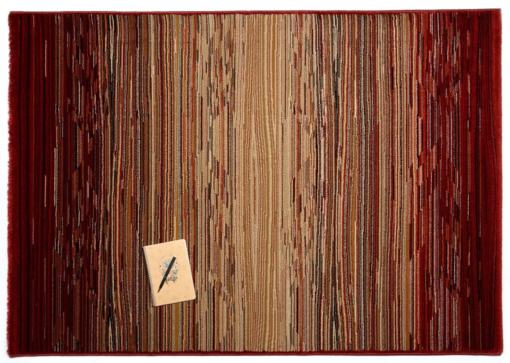 Spoltex, Kusový koberec Cambridge red / beige 5668, 80x150, červená, obývacia izba