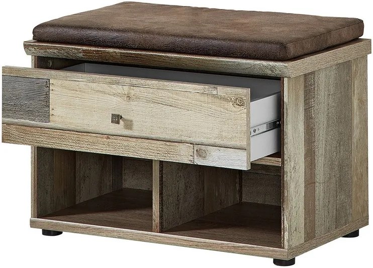 Predsieňová lavica/botník Bonanza, vintage optika