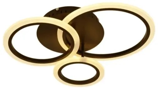 LED Stmievateľný prisadený luster LED/40W/230V čierna + diaľkové ovládanie