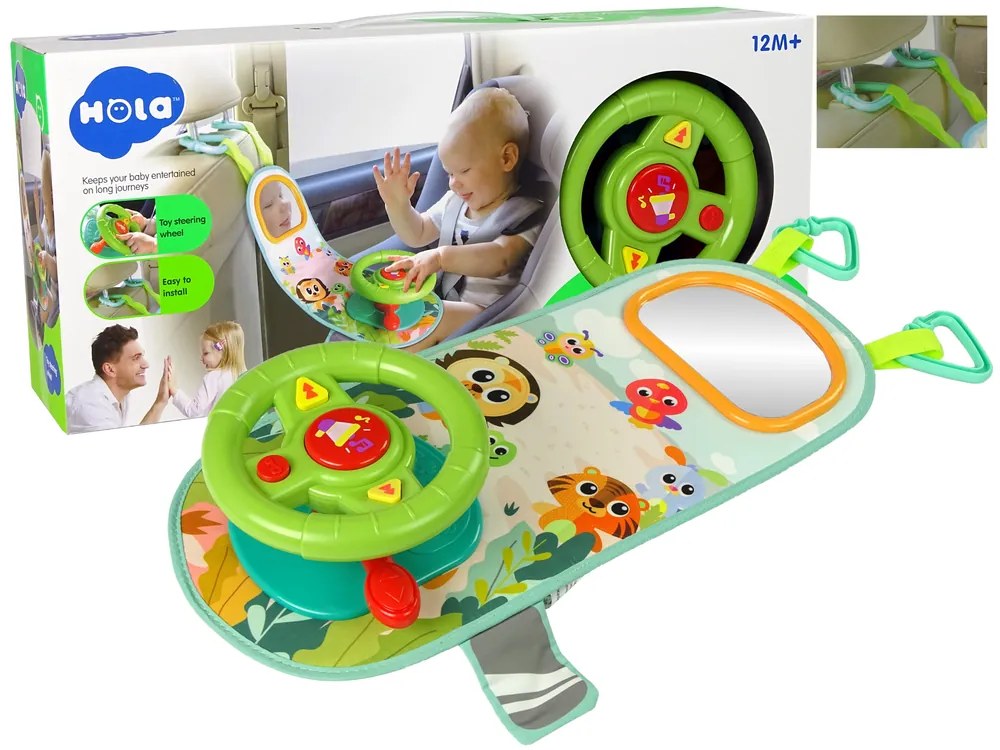 LEAN TOYS Interaktívny detský volant do auta
