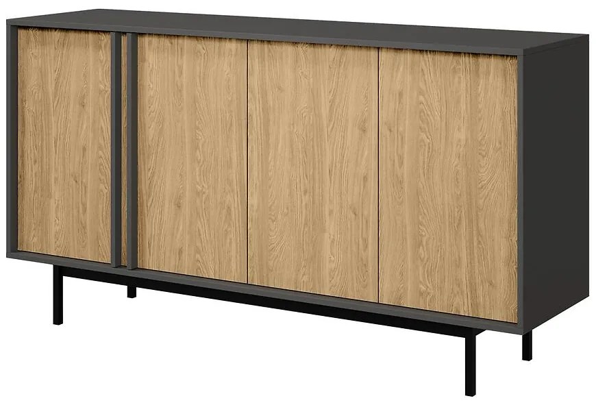 Komoda 160 Alsy 6 Olejovaný dub/Antracit