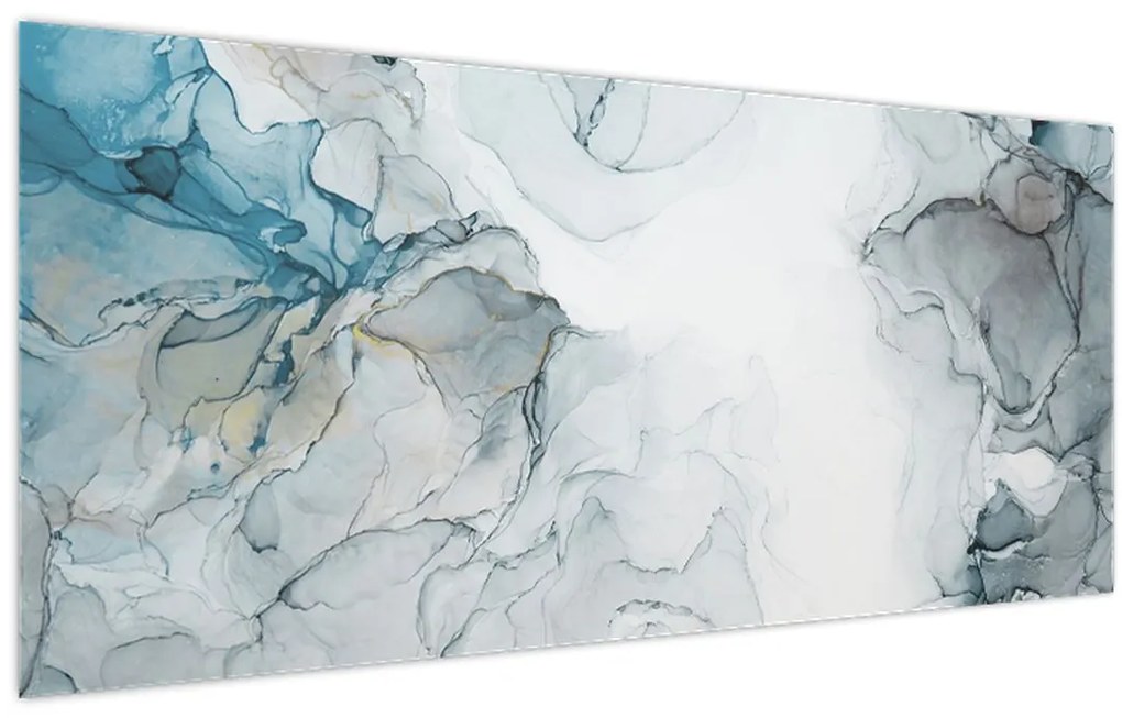 Obraz - Modrý mramor (120x50 cm)