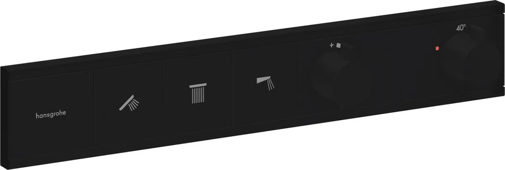 Hansgrohe RainSelect, podomietkový termostatický modul pre 3 spotrebiče, čierna matná, HAN-15381670