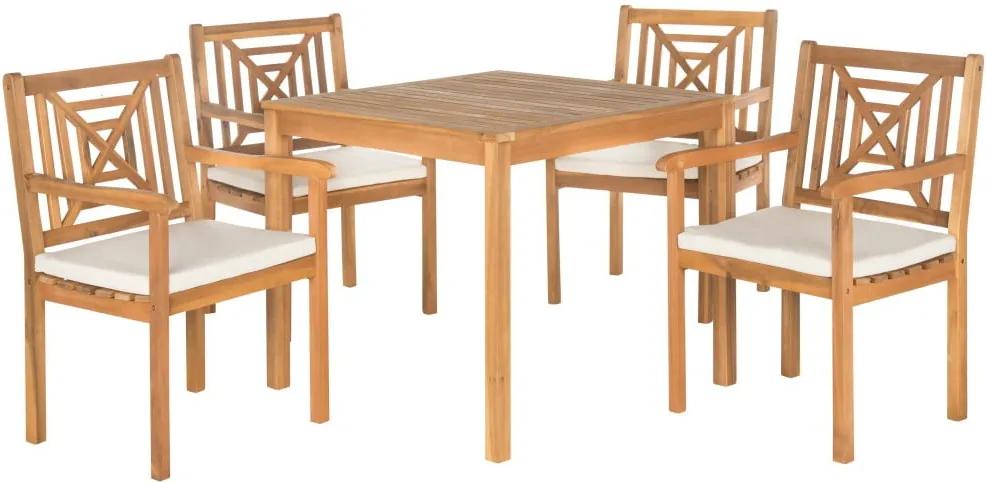 Set záhradného stola a stoličiek z agátového dreva Safavieh Riva