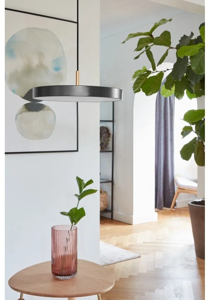 Antracitové LED závesné svietidlo s kovovým tienidlom ø 31 cm Asteria Mini – UMAGE