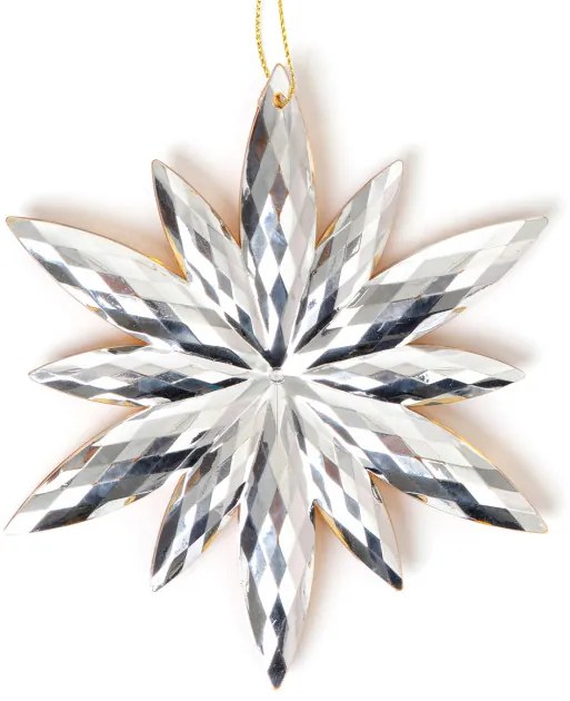 Závesná vianočná dekorácia ASTRE zlatá vločka 836720