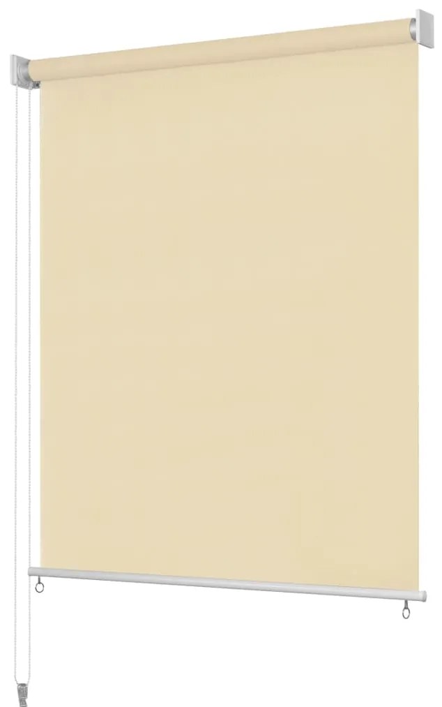 vidaXL Vonkajšia zatemňovacia roleta, 220x230 cm, krémová