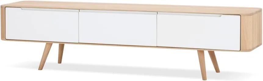 Televízny stolík z dubového dreva Gazzda Ena, 180 × 55 × 45 cm