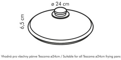 TESCOMA sklenená pokrievka UNICOVER o 24 cm , 24 cm