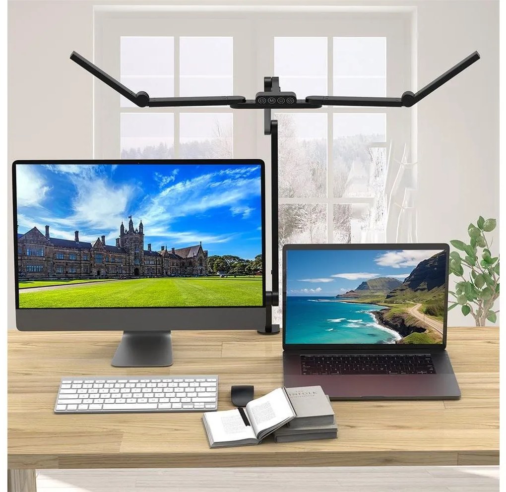 Brilagi - LED Stmievateľná flexibilná stolná lampa VARIO LED/24W/230V 3000-6500K čierna