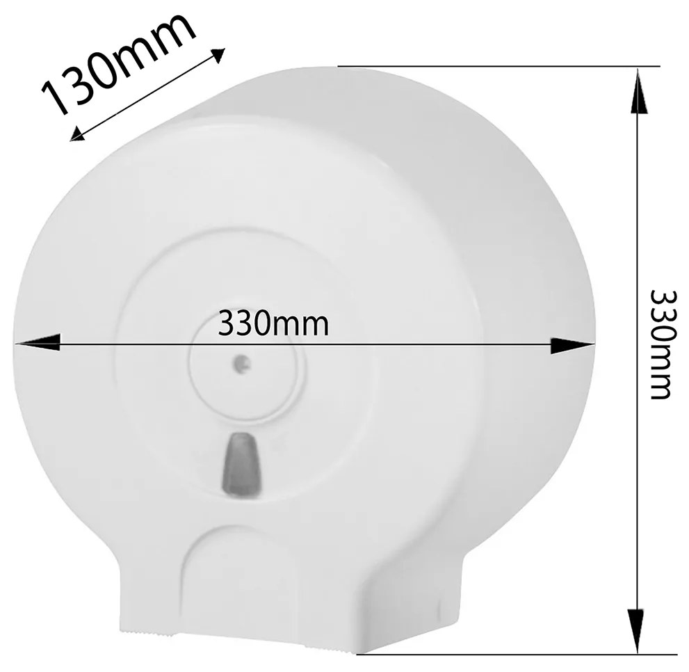 Aqualine Aqualine, Zásobník na toaletný papier do priemeru 29cm, ABS biela, 608