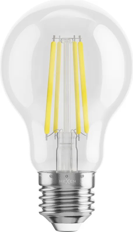Mexen Vintis, LED filamentová žiarovka E27, A60, 8 W, neutrálna biela 4000K, číra, L150-E27-0840-00