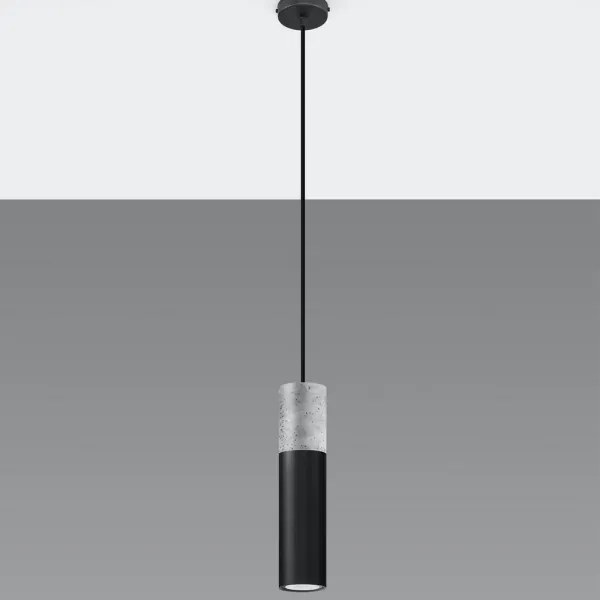 Sollux SL.0650 - Luster na lanku BORGIO 1xGU10/40W/230V betón/kov čierna