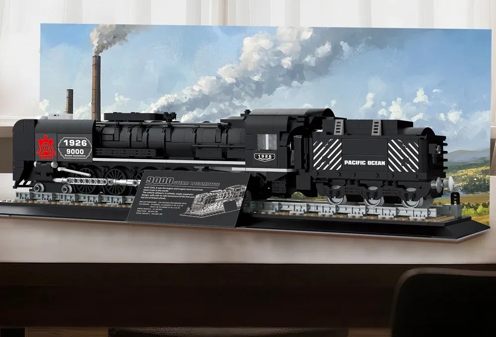 Sada stavebných kociek retro lokomotívy, 1546 dielikov