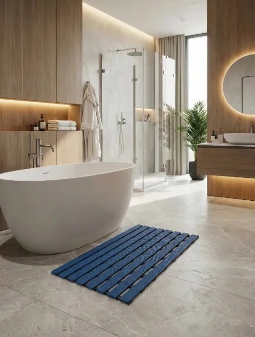 Kúpeľňová predložka modrá