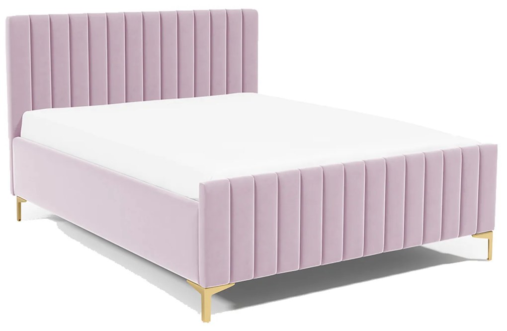 Posteľ RUBY 25 STANDARD 120x200 cm - zlaté nohy Tyrkysová