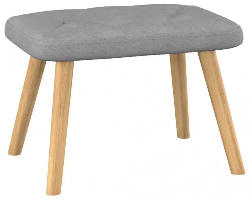 vidaXL Relaxačná stolička s podnožkou 62x68,5x96cm svetlosivá látková-