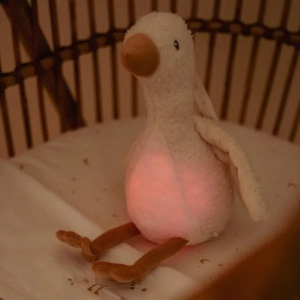 Little Dutch - Uspávací plyšák s melódiou a svetlom Newborn Naturals hus