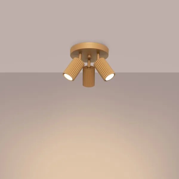 Sollux SL.1563 - Bodové svietidlo KARBON 3xGU10/10W/230V zlatá