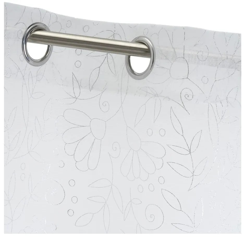 Biela/v striebornej farbe záclona 140x260 cm Pucka – Casa Selección