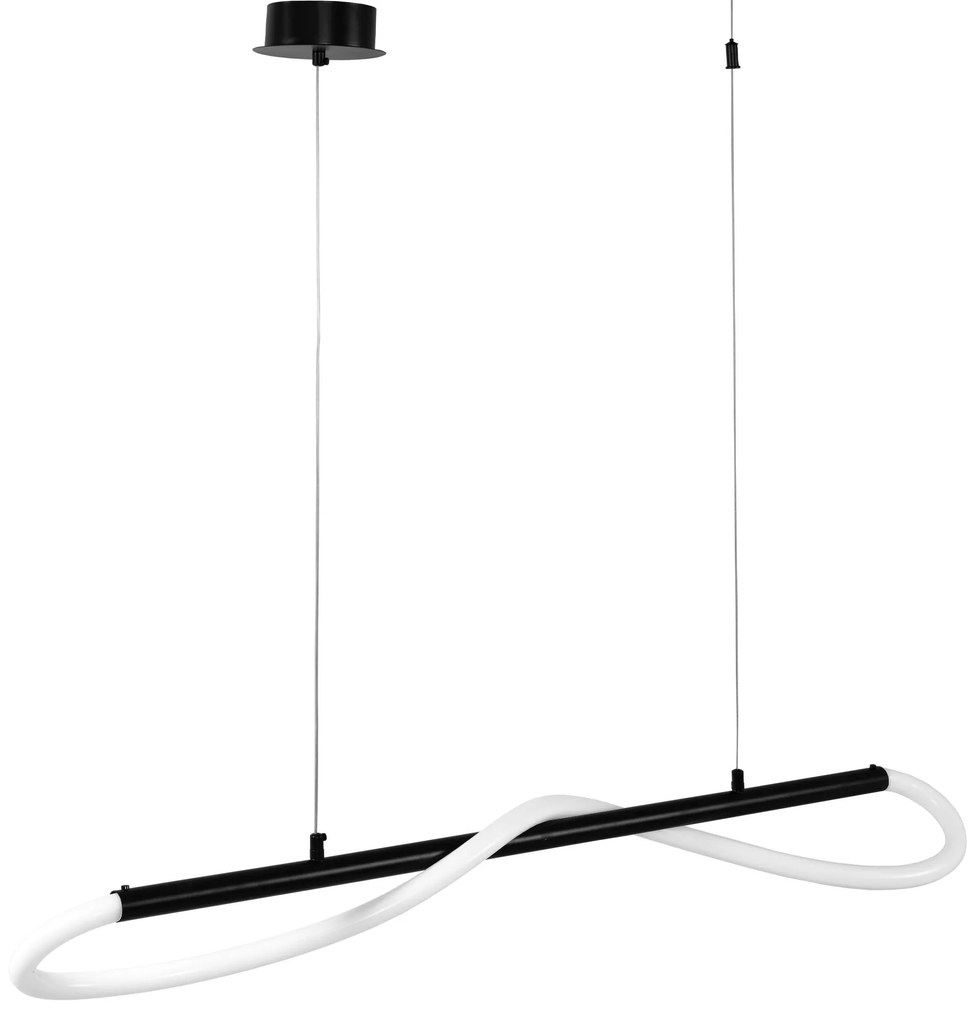 Toolight Toolight, LED závesné svietidlo 120 cm 60W APP853-CP LONG BLACK, čierna-biela, OSW-04030