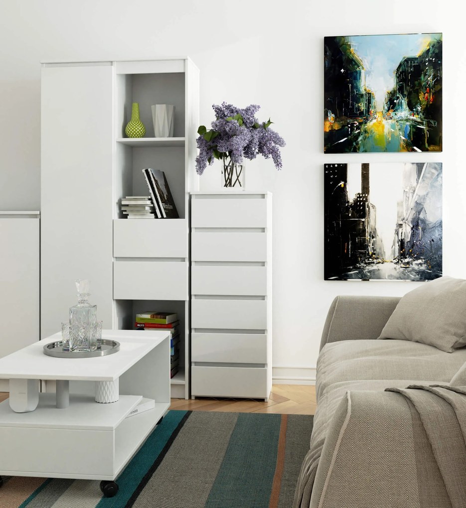 Komoda CL6 40 cm biela
