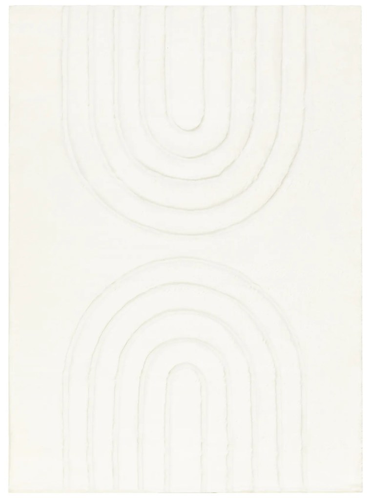 Koberec CURVY biely 11 Arches, prateľný