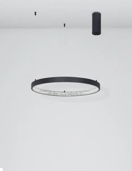 LED luster Preston 60 čierne